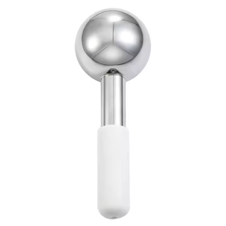 Globo de hielo Facial de acero inoxidable para el cuidado de la piel, rodillo Facial caliente y frío, Spa de belleza, Bola de masaje, globo de enfriamiento - 1
