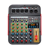 Mezclador De Audio 6 Canales Con Efecto AUX Y Potencia Fonética De 48V USB Consola De Mezcla Profesional EU/US Plug - details 11
