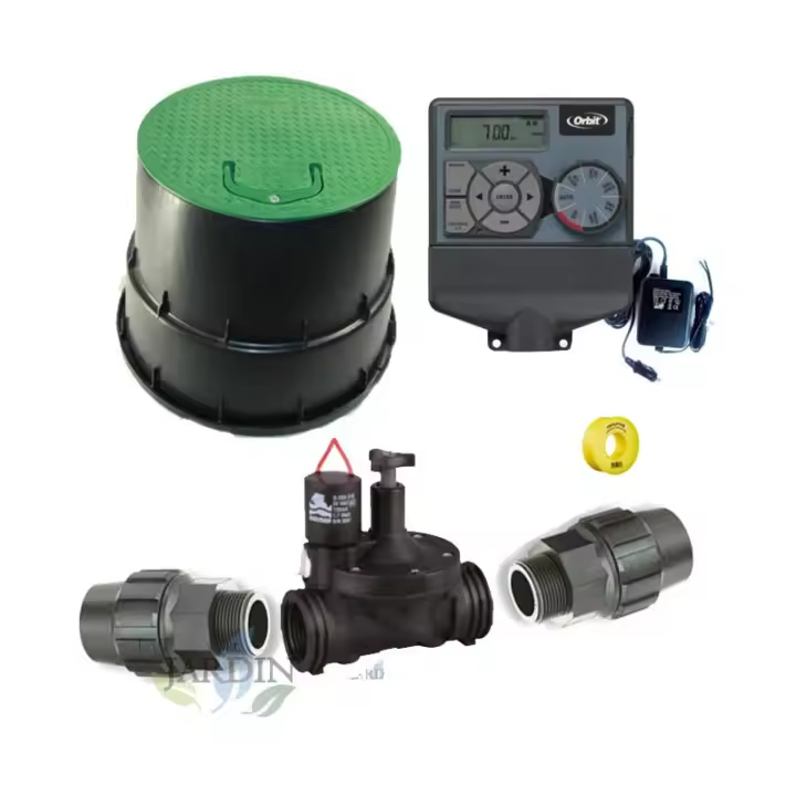 Suinga Pack profesional de Riego Automático Orbit de 1 zona 24v para tuberia 32mm, automatización de riego - 1