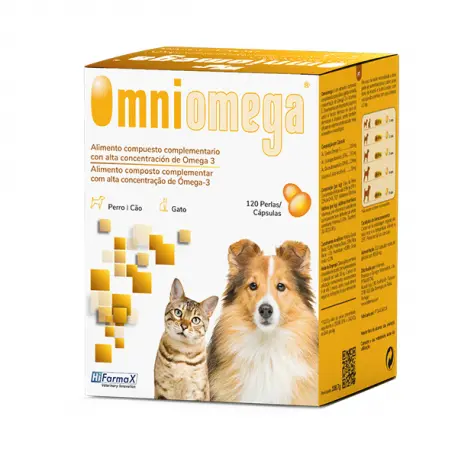 Suplemento para mascotas OMNIOMEGA 120 cápsulas de HIFARMAX - 1