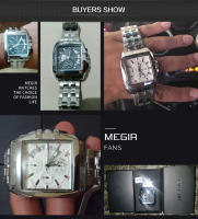 Reloj De Pulsera De Lujo Para Hombres MEGIR De Acero Inoxidable Cuarzo Emprendedor Con Dial Grande Luminoso Cronógrafo Resistente Al Agua Estilo Business - details 1