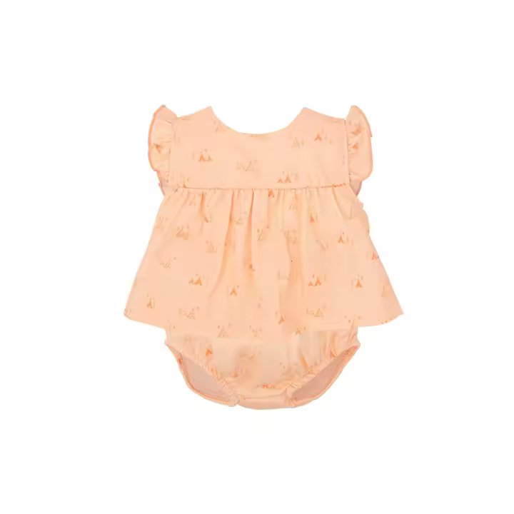 Jesusito Babidu de Bebe Niña Naranja 100% Algodón Suave - 1