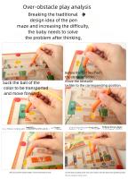 Juego De Puzzle De Laberinto Magnético En Madera Para Niños Y Niñas Juguete Educativo Montessori Con Pluma De Color Y Números Regalo Para Aprendizaje - details 6