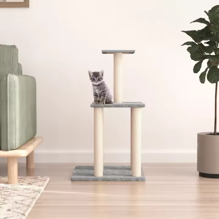 Árbol para Gatos with arañazo en gris Claro 85,5 cm - 1