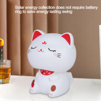 Adorno De Coche Ornamento Solar Automático Gato Encantador Para Decoración De Hogar Y Oficina Adorno De Escritorio - details 8