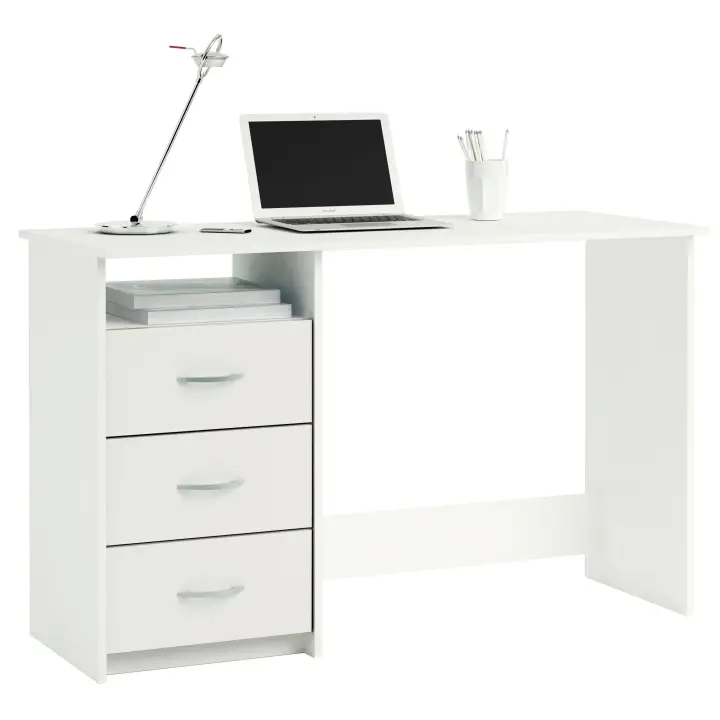 Miroytengo Escritorio Juvenil con Cajones y Hueco Color Blanco o Roble/Blanco 123 cm - 1