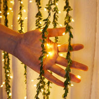 Cadena De Luces LED Verdes De Hierro Cuero Para Decoración De Boda Y Fiestas Cadena De Luces De Simulación De Guirnalda Con Flashing - details 5