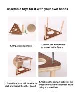 Juguete Para Gatos De Madera Sólida Con Alambre De Sisal Duradero Y Natural Juguete De Afilado Para Gatos Con Cordón De Sisal Para Subir Y Escalar - details 7