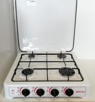 itimat - Cocina de gas de 4 quemadores con tapa  Parrillas esmaltadas, seguridad de corte de gas - details 0