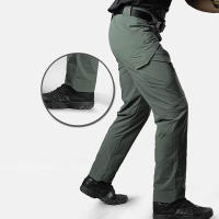 Pantalones De Entrenamiento Para Hombres Secado Rápido Verano Pantalones Tácticos De Trabajo Pantalones De Instructor De Deporte Estilo Militar Cierre De Cremallera Talla Media - details 6