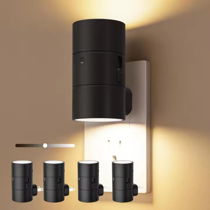 Luces Nocturnas Ajustables Con Sensor De Luz Y Dimmer Para Pared En Pack De 1/2/4 Uso Ideal Para Pasillo Y Dormitorio - 1