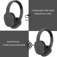 Auriculares Inalámbricos Bluetooth HD Micrófono Plegable Cascos Inalambricos Hi Fi Estéreo Cancelación Ruido Control Volumen Carga Rápida USB Inalambricos Auriculares(Gris Tinta) - details 0