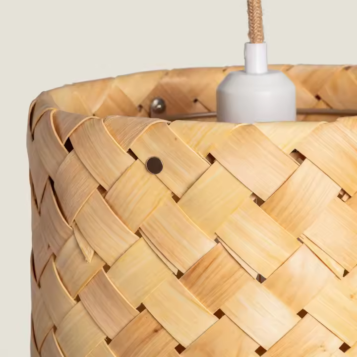 Ledkia Lámpara Colgante Bambú Eilam Natural - 1