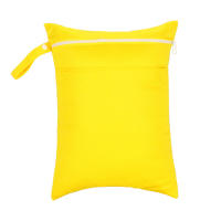 Bolsa De Pañales Impermeable Y Reutilizable De Color Sólido Con Dos Bolsillos Cerrados Para Viaje Playa Piscina Artículos Para Bebé - details 16
