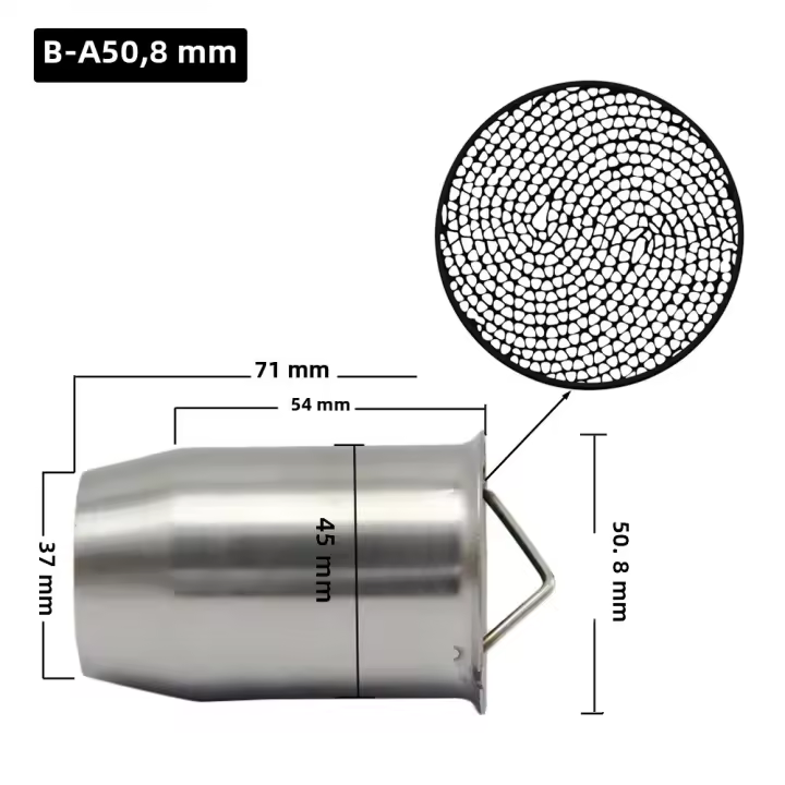 Alconstar Silenciador De Motocicleta 51mm/60mm Con Killer De DB Móvil Eliminador De Ruido Y Sonido Para Carreras Universal En Acero Inoxidable - 1