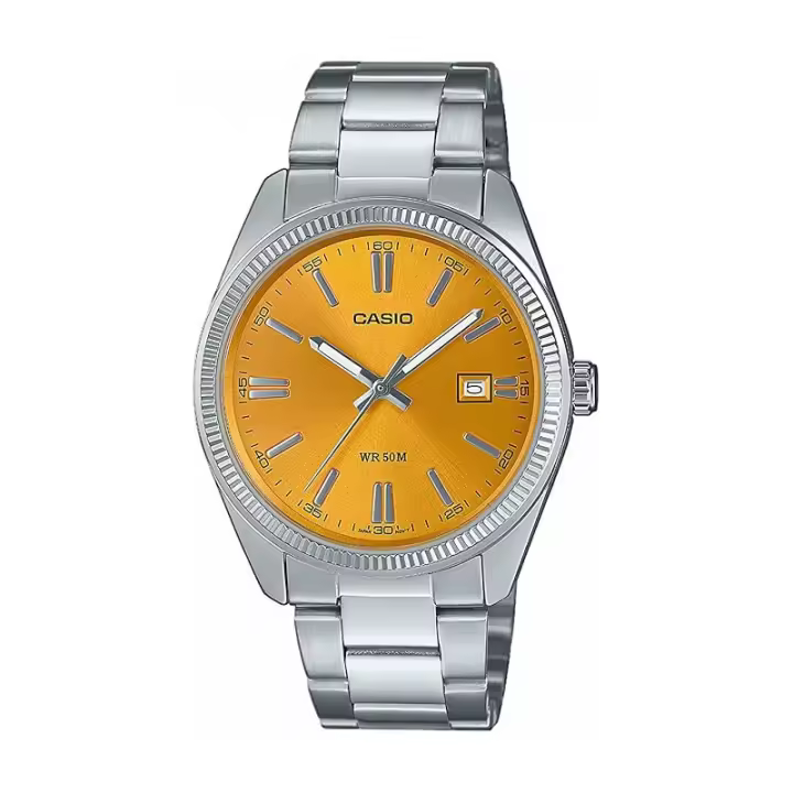 Reloj Casio Collection Acero Color Naranja Mtp-1302pd-9avef, 44,2 mm - 1