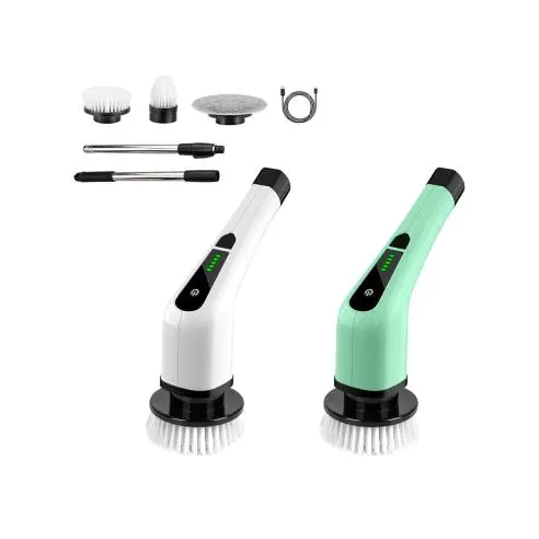 Mediawavestore Cepillo Eléctrico Giratorio Inalámbrico 3 en 1 para Superficies con 3 Cabezales - Limpieza Sin Esfuerzo - 1