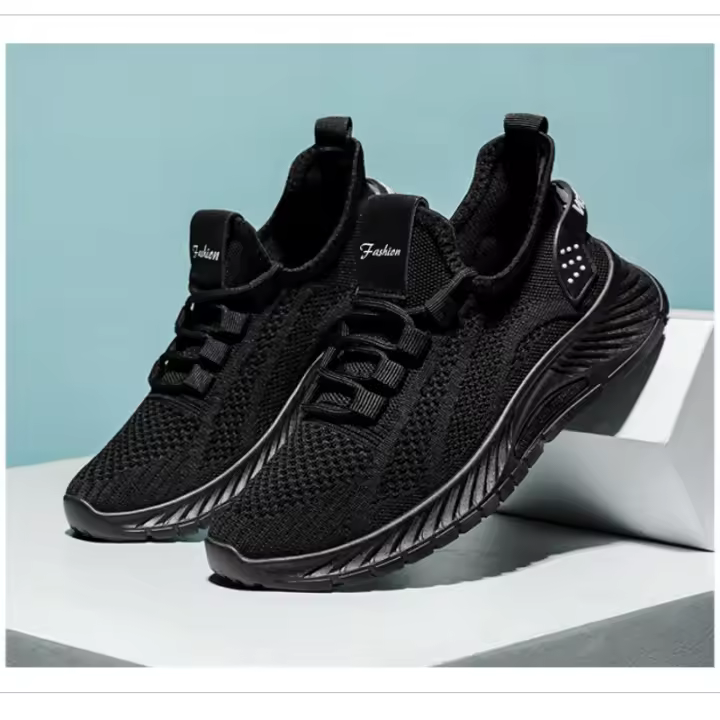 Zapatos Casuales Para Mujer En Malla Antideslizantes Con Cordones Elásticos Y Punta Redonda Suela Suave Transpirables Para Caminar Y Deporte - 1