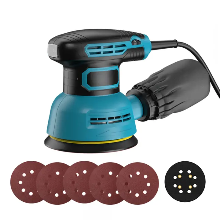 Máquina de lija de 5 pulgadas con control de velocidad, máquina de pulido de pintura excéntrica, se puede utilizar para madera, decoración del hogar, bricolaje, como pulido, alisado, acabado, eliminación de pintura, manchas y defectos, etc. - 1