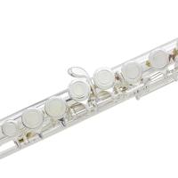 FLUTE SLADE De Plata Con 16 Agujeros Clave Cerrada Echa El E Teclado Para Principiantes Con Kit De Limpieza Estuche Guantes Y Varillas De Ajuste - details 10