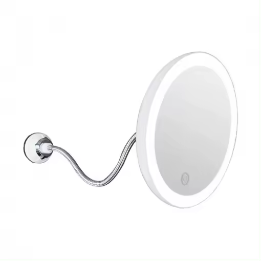 Espejo Led con Ventosa, Ventosa de alta resistencia, Espejo de claridad de precisión, espejo con aumento de 10X con luz - 1
