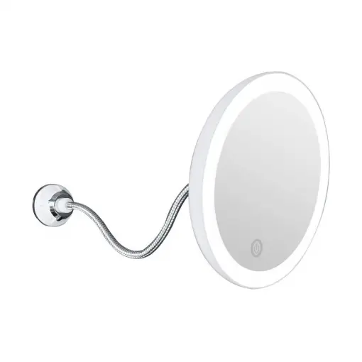 Espejo Led con Ventosa, Ventosa de alta resistencia, Espejo de claridad de precisión, espejo con aumento de 10X con luz - 1