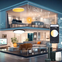Lámpara De Techo Inteligente Zigbee 3.0 24W RGBCW Compatible Con Alexa Y Google Control Por Voz Y APP Dimmer Asistente De Hogar Para Cocina Comedor Dormitorio Estudio Baño Material PVC Luz Contemporánea - details 5