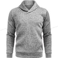 Suéter De Cuello Alto Para Hombre Con Botones De Talla Gruesa Estilo Casual Abrigo Transpirable Para Otoño E Invierno Con Cuello En V Talla Oversize Streetwear - details 1