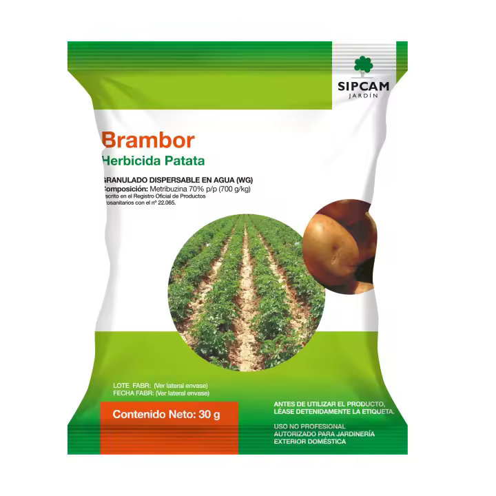 Herbicida SIPCAM BRAMBOR para Patatas, Sobre de 30g - Protección Efectiva contra Hierbas Indeseadas - 1