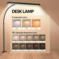 Lámpara De Escritorio USB Ajustable Con 10 Niveles Y 3 Colores Incluye 160 LED Para Lectura Nocturna Y Clip De Pico De Ganso - details 7