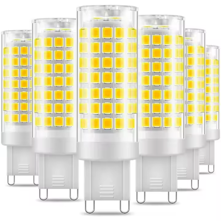 Bombilla LED G9, sin parpadeo, lámparas LED de 7 W, Blanco frío, 6000 K, 650 LM, Luz halógena de 60 W equivalente a Ahorro de Energía, ánguo de 360 Grados, AC220-240 V, paquete de 6 - 1