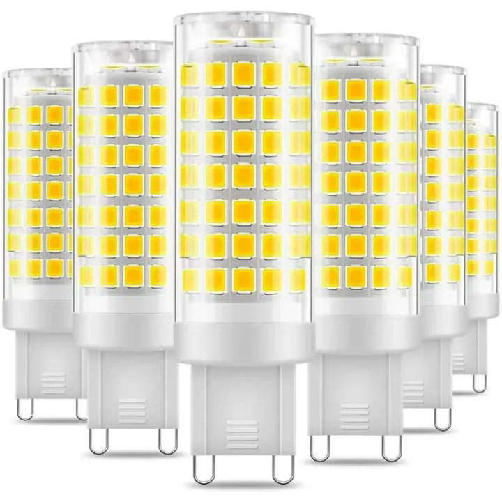 Bombilla LED G9, sin parpadeo, lámparas LED de 7 W, Blanco frío, 6000 K, 650 LM, Luz halógena de 60 W equivalente a Ahorro de Energía, ánguo de 360 Grados, AC220-240 V, paquete de 6 - 1