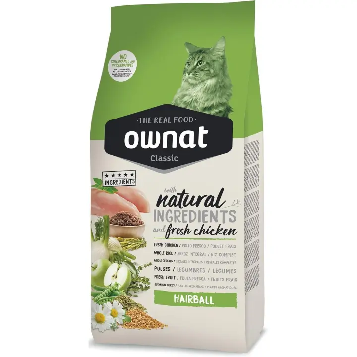 Ownat Classic Hairball Alimento para Gatos - 4KG - 1