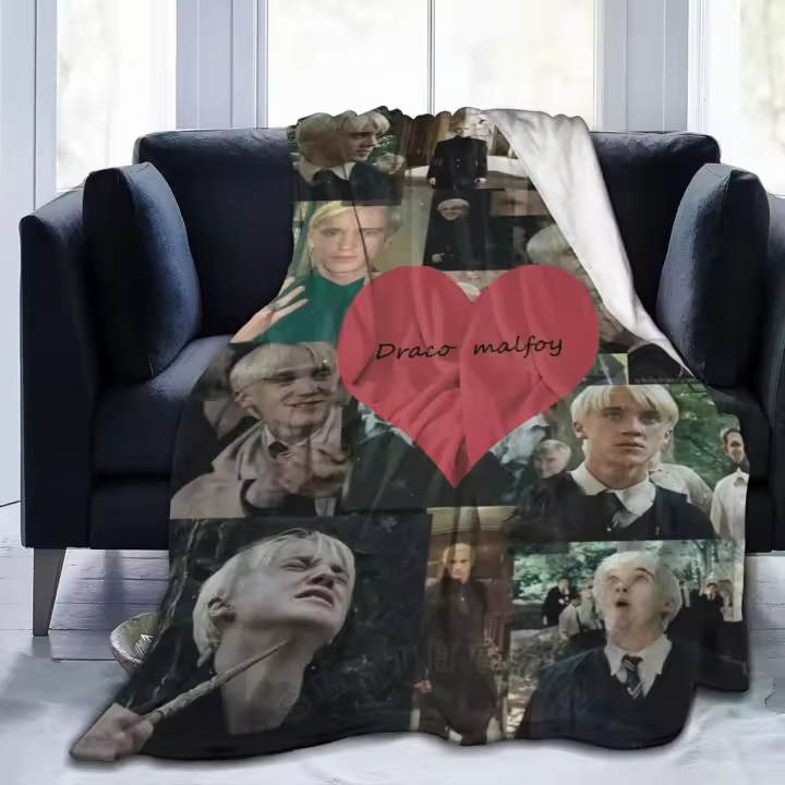Draco-Manta de forro polar esponjoso Malfoy, difusa, suave, Blanket-X79 - 1