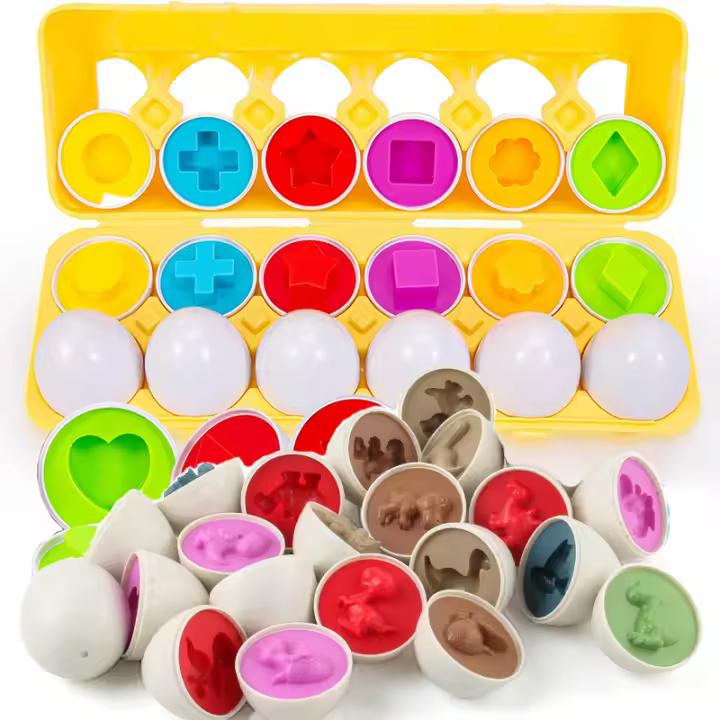 Juguete Educativo Para Bebés Huevo Inteligente Juegos De Alineación De Formas Sorters Montessori Juguetes Para Niños Y Niñas Edad 2-4 Años - 1