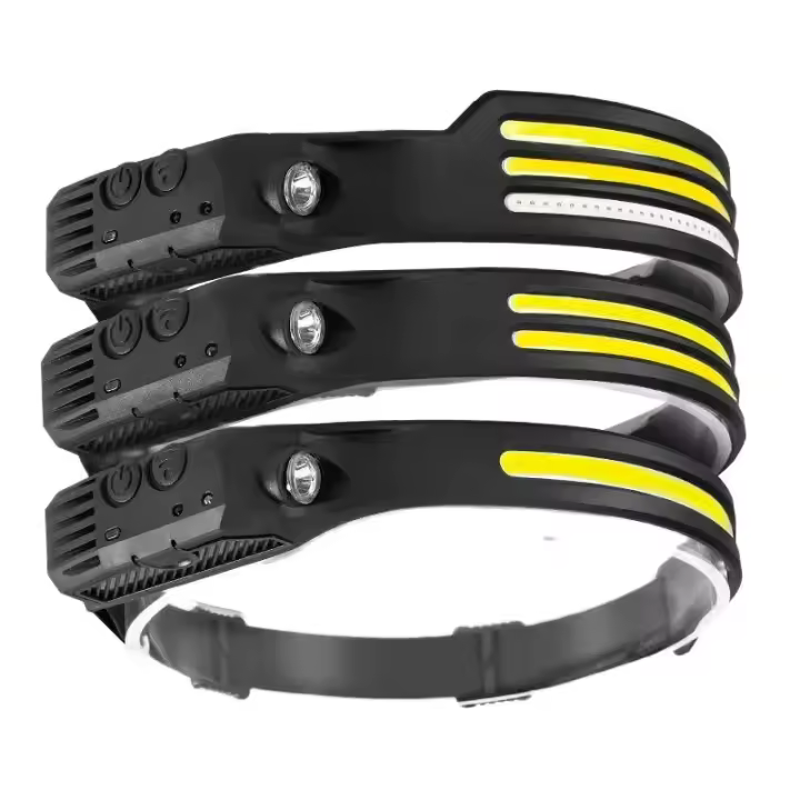 Lámpara De Cara LED Recargable Con Sensor COB Y Batería Integrada 6 Modos Iluminación Para Trabajo Al Aire Libre Lámpara Frontal Impermeable Para Camping Pesca Y Senderismo - 1