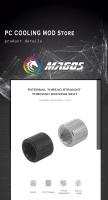 Extensor De Agua Para Enfriamiento De PC M-F 15mm G1/4 Montura Directa En Color Negro/Oro Adaptador De Tubo Duro a Tubo Suave - details 0