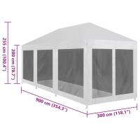 vidaXL Carpa de celebraciones con 8 paredes de malla 9x3 m - details 5