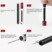 Abrepuertas De Vino Con Corte De Sellador Y Bomba De Aire Seguridad Acero Inoxidable Pin Para Retirar Tapas De Vino Color Rojo/Negro/Azul/Morado - details 9