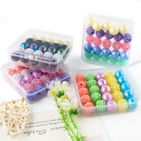 Sunrony Bolas De Bayas De Resina Con Piedras Preciosas Cuentas Acrílicas Para El Día De La Madre Joyería DIY Accesorios De Decoración De Collar - details 1