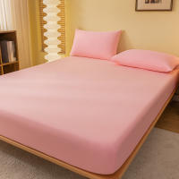 Sábana Matte Sólida 1 Pieza Rosa Claro Para Dormitorio Cobija De Cama De Poliéster 100% Sin Almohadillas Incluidas - details 1