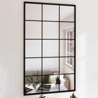 vidaXL Espejos de pared 4 uds metal negro 100x60 cm - details 0