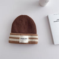 Gorro De Cashmere Para Bebés Niños Y Niñas 2024 Invierno Caliente Estilo De Moda Tejido En Rayas Unisex Tamaño Para Edades 1-3 Años Material COTON - details 2