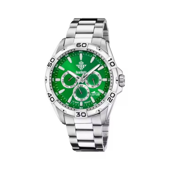 Reloj Lotus 18939/2 Hombre Oficial Real Betis - Verde y Plateado - 1