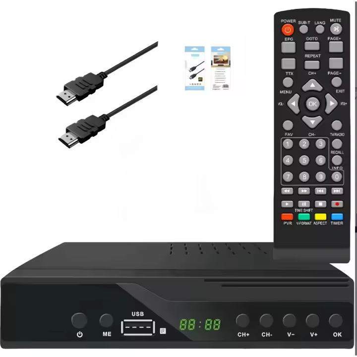 Nueva Version 2024 Español TDT GRABADOR Decodificador  TV DVB-T T2 H265 HEVC FTA Full HD PVR, USB, HDMI, SCART, Sintonizador de TV Digital Terrestre, Receptor Digital de Alta definición Full HD 1080p HD JN 821T2 TV Graba en HD - 1