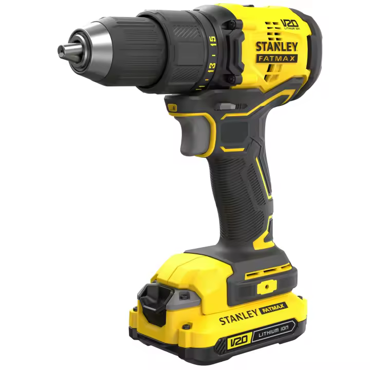 Stanley Taladro Atornillador BRUSHLESS V20 18V 60Nm con 2 baterías Li-Ion 1,5Ah - 1