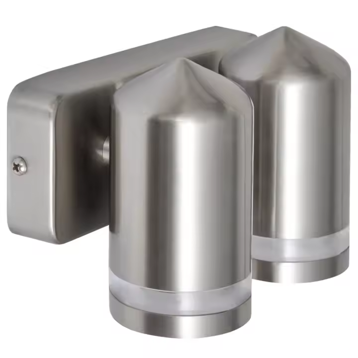 vidaXL Aplique de pared cónico, LED e inoxidable - 1
