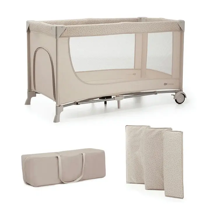 Kinderkraft | Cuna de viaje y cuna  2en1 | en dos colores beige y gris - 1