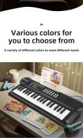 Piano Eléctrico De 37 Teclas Para Niños Instrumento Musical Multifuncional Con Microfono Para Principiantes Regalo Para Niños - details 10