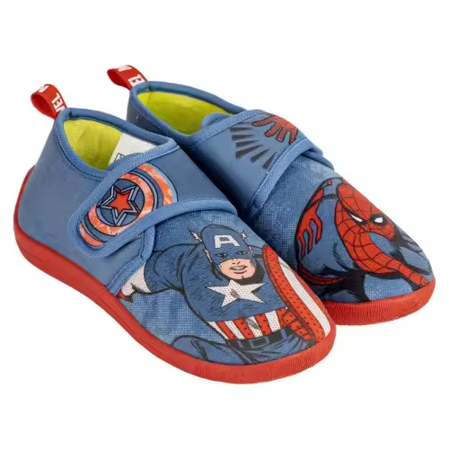 Zapatillas casa VENGADORES @MARVEL 6164 con velcro y suela de goma. Producto Oficial Marvel - 1